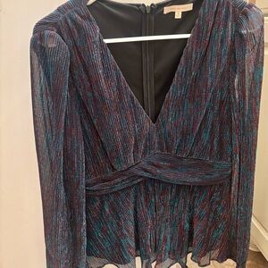 Skies Are Blue Multicolor Long Sleeve Blouse